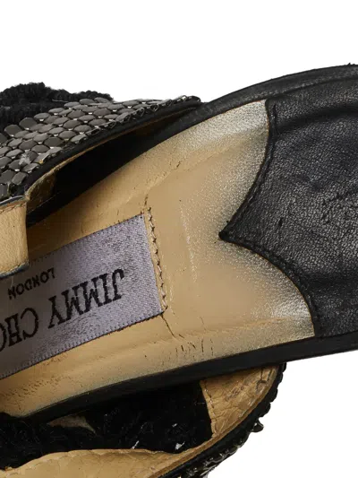 Pre-owned Jimmy Choo 120mm Mesh-detailed Sandals