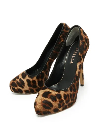 Pre-owned Le Silla Leopard-print Stiletto Heels