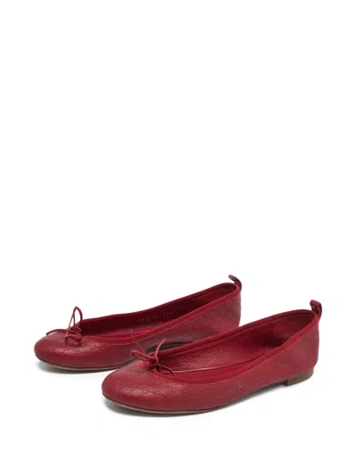 Pre-owned Gucci Microssima Ballet Flats
