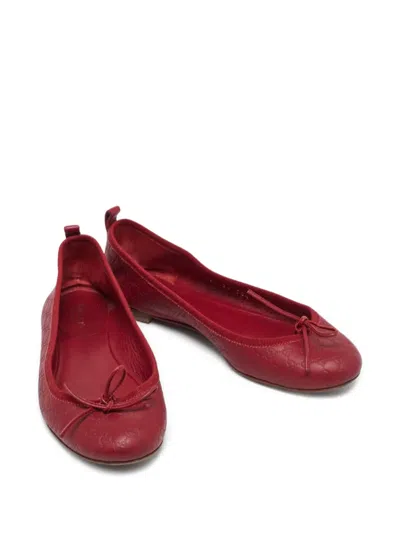 Pre-owned Gucci Microssima Ballet Flats