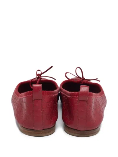 Pre-owned Gucci Microssima Ballet Flats