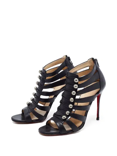 Pre-owned Christian Louboutin Denis Caged Heeled Sandals