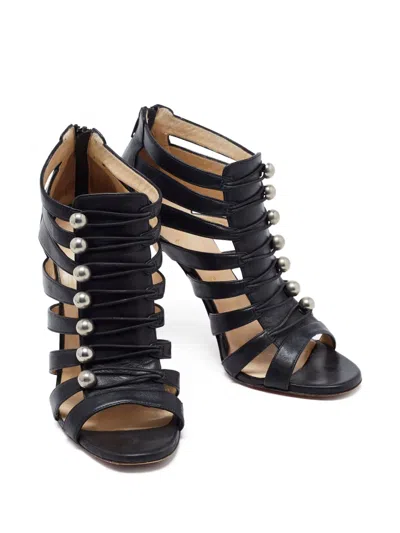 Pre-owned Christian Louboutin Denis Caged Heeled Sandals
