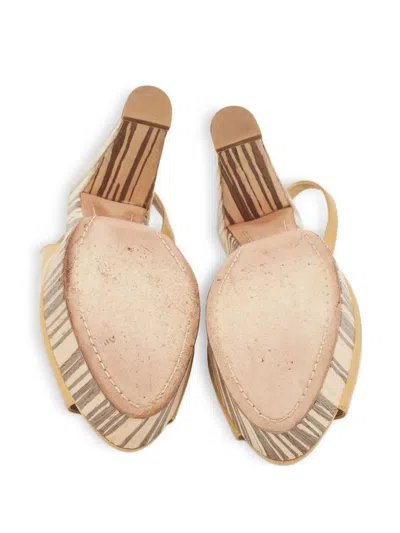 Pre-owned Prada 120mm Slingback Peep-toe Sandals