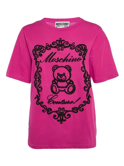 Pre-owned Moschino Polo Bear-print T-shirt