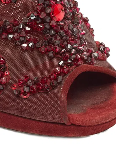 Pre-owned Jimmy Choo 125mm Beaded Heeled Sandals