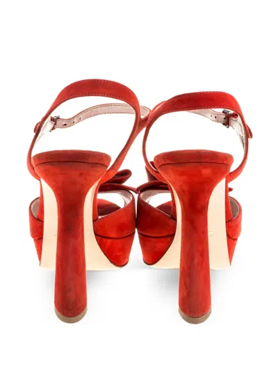 Pre-owned Miu Miu 120mm Bow-embellished Platform Sandals