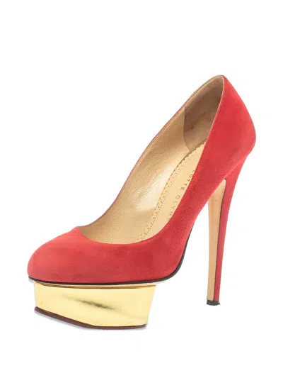 Pre-owned Charlotte Olympia  140mm Dolly Platform Stiletto Pumps