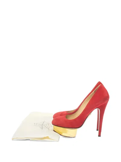 Pre-owned Charlotte Olympia  140mm Dolly Platform Stiletto Pumps