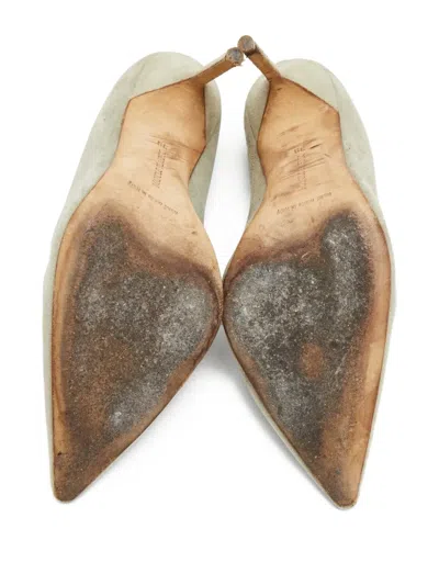 Pre-owned Manolo Blahnik  105mm Pointed-toe Suede Pumps