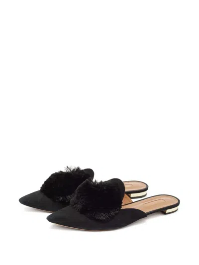 Pre-owned Aquazzura Powder Puff Pointed-toe Mules