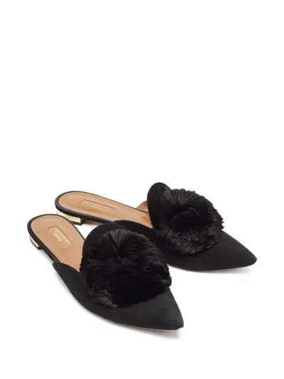 Pre-owned Aquazzura Powder Puff Pointed-toe Mules