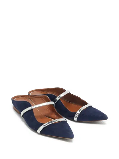 Pre-owned Malone Souliers  Maureen Suede Pointed-toe Ballet Flats