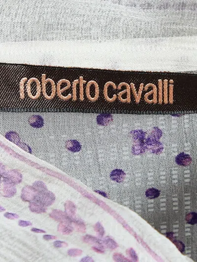 Pre-owned Roberto Cavalli Vintage Floral-print Button-up Blouse