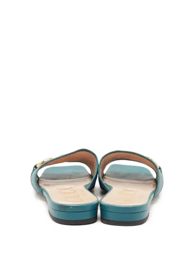 Pre-owned Gucci Leather Flat Sandals
