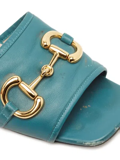 Pre-owned Gucci Leather Flat Sandals