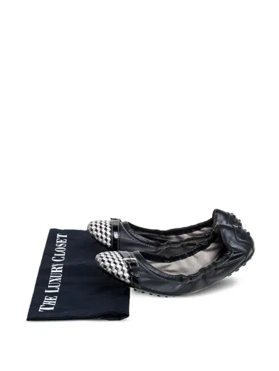 Pre-owned Tod's  Checked-panel Ballet Flats
