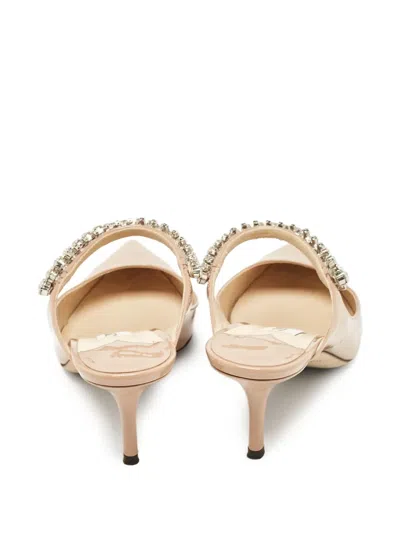 Pre-owned Jimmy Choo 65mm Bing Crystal-embellished Pointed-toe Mules