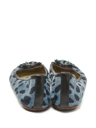 Pre-owned Dolce & Gabbana Leopard-print Ballet Flats
