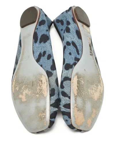 Pre-owned Dolce & Gabbana Leopard-print Ballet Flats