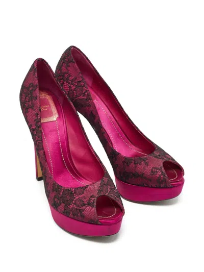 Pre-owned Dior 135mm Satin Heeled Pumps