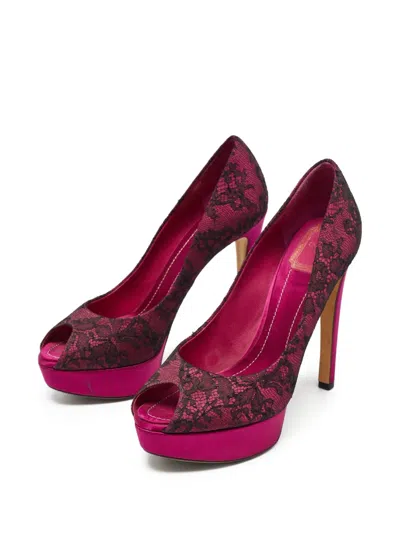 Pre-owned Dior 135mm Satin Heeled Pumps