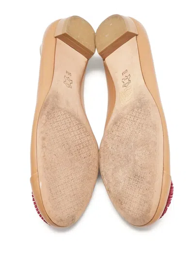 Pre-owned Tory Burch  Miller Fringed Ballet Flats