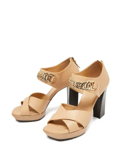 Pre-owned Tod's Vintage  110mm Platform Sandals In Brown