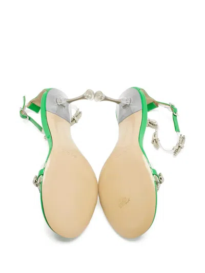 Pre-owned Mach&mach  90m Crystal Bow Embellished Sandals