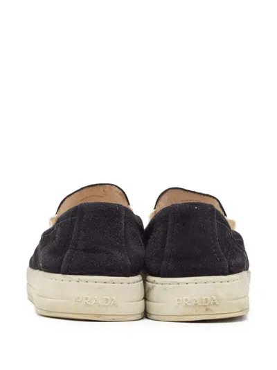 Pre-owned Prada Suede Slip-on Sneakers