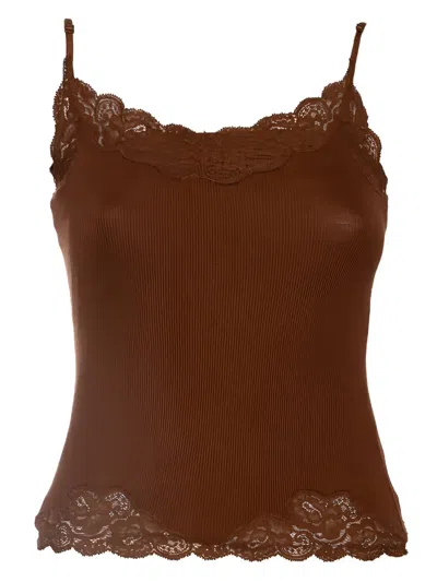 Pre-owned Polo Ralph Lauren Vintage Lace-trim Top