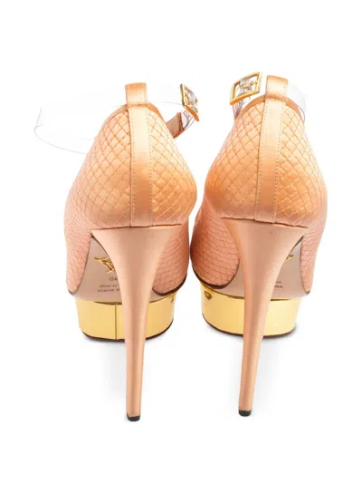 Pre-owned Charlotte Olympia Quilted Platform Ankle-strap Heels