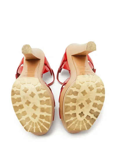 Pre-owned Saint Laurent 145mm Tribute Platform Heeled Sandals