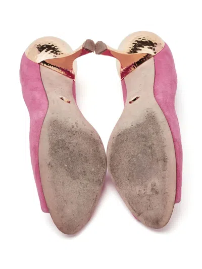 Pre-owned Sergio Rossi Vintage  85mm Peep-toe Suede Pumps