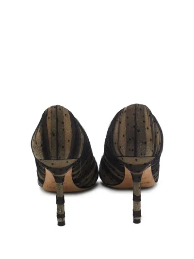 Pre-owned Jimmy Choo 80mm Point D'esprit Tulle Pumps