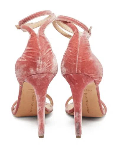 Pre-owned Chloé 130mm Velvet Ankle-strap Sandals