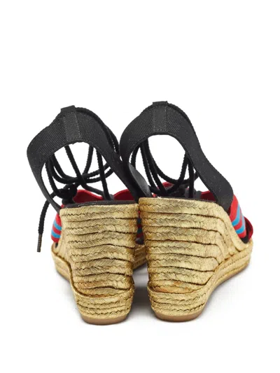 Pre-owned Marc Jacobs Vintage  90mm Wedge Espadrilles In Black