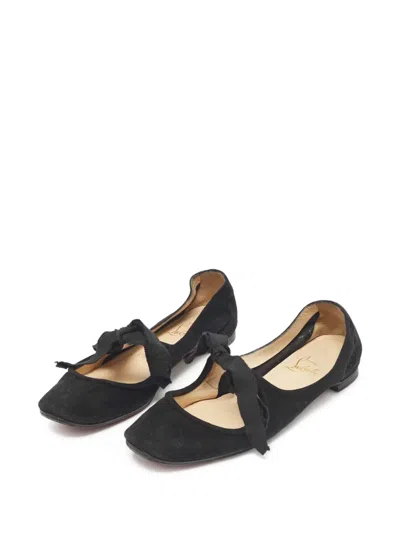 Pre-owned Christian Louboutin Suede Ballet Flats