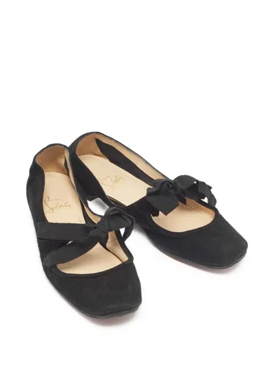 Pre-owned Christian Louboutin Suede Ballet Flats