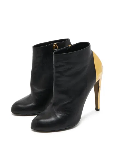 Pre-owned Sergio Rossi Vintage  130mm Leather Boots In Black