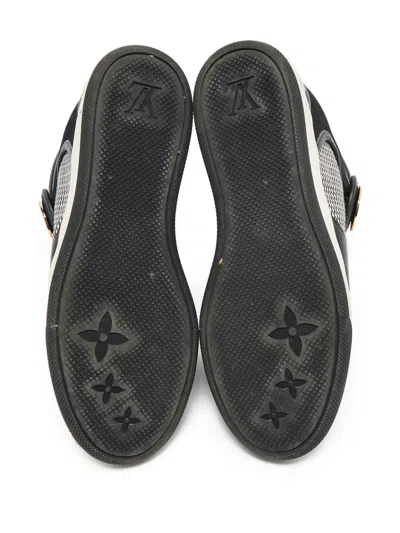 Pre-owned Louis Vuitton Logo-plaque Leather Sneakers
