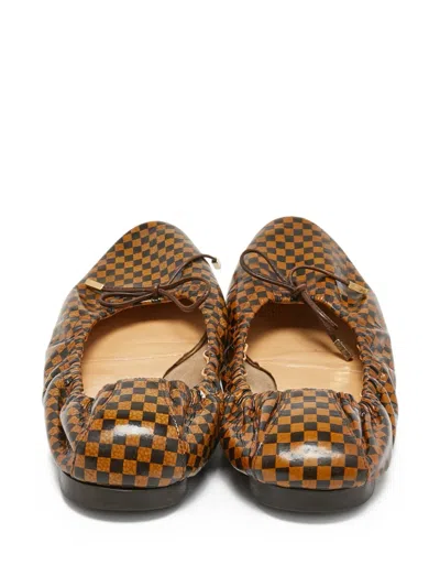 Pre-owned Louis Vuitton Checkered Ballet Flats