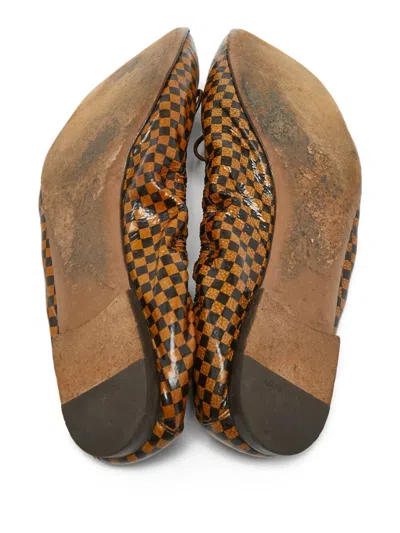Pre-owned Louis Vuitton Checkered Ballet Flats