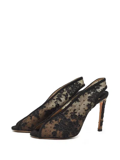 Pre-owned Jimmy Choo 100mm Shar Slingback Pumps
