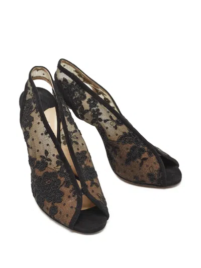 Pre-owned Jimmy Choo 100mm Shar Slingback Pumps