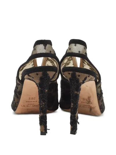 Pre-owned Jimmy Choo 100mm Shar Slingback Pumps