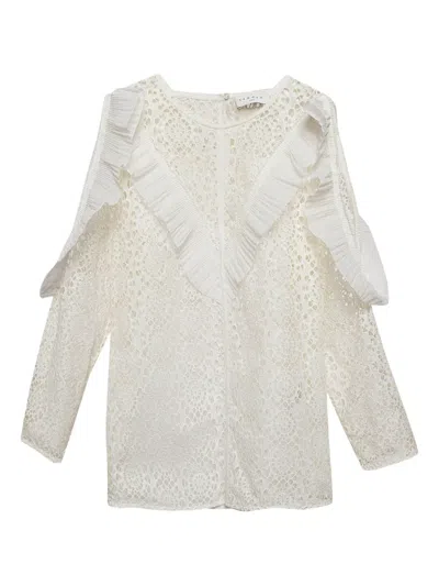 Pre-owned Sandro  Ruffled Broderie-anglaise Blouse