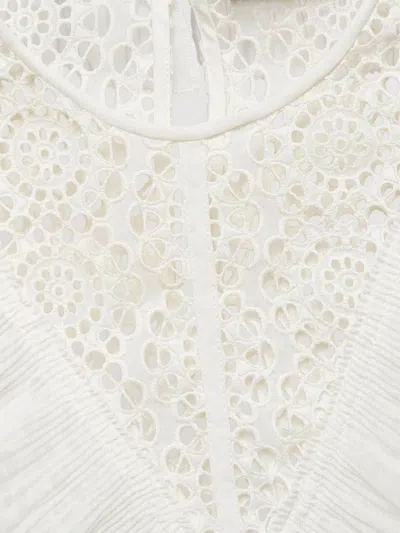 Pre-owned Sandro  Ruffled Broderie-anglaise Blouse
