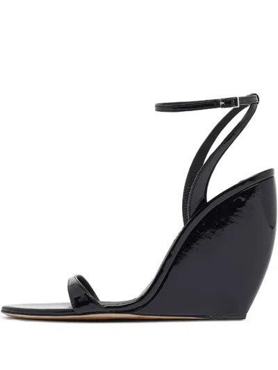 Pre-owned Giuseppe Zanotti Vintage 115mm Patent Leather Wedge Sandals