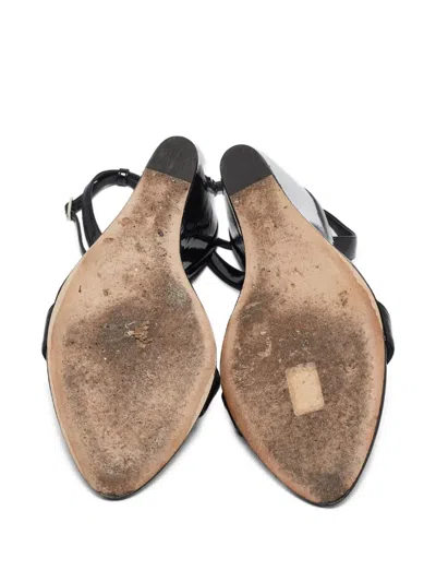 Pre-owned Giuseppe Zanotti Vintage 115mm Patent Leather Wedge Sandals
